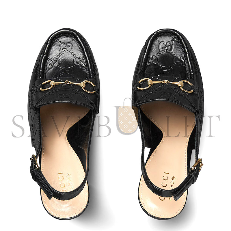 GUCCI WOMEN'S HORSEBIT PLATFORM LOAFER SLINGBACK 805308 GUCCI WOMEN'S HORSEBIT PLATFORM LOAFER SLINGBACK 805308